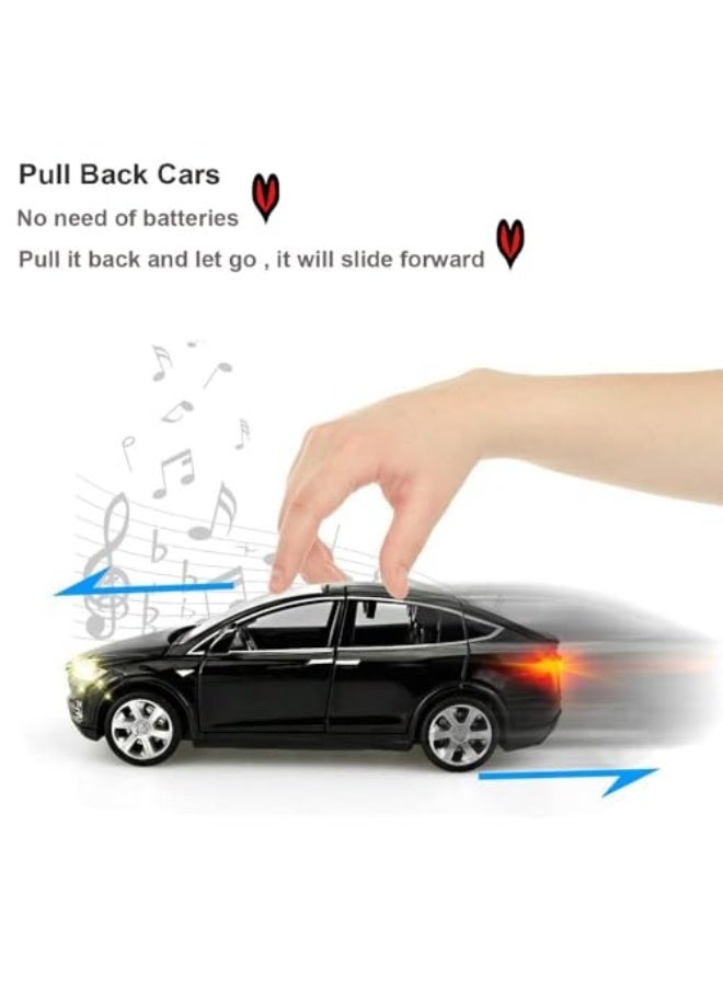 SASBSC Toy Cars Model X 1:32 Pull Back Vehicles Diecast Car Model Car Toys for Boys and Girls 3 to 12 Years Old Black - Image 4